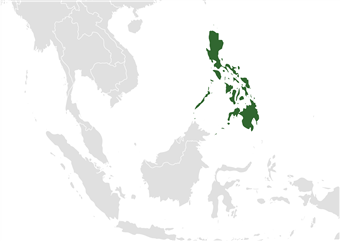 Filipinas (en verde) en el mapa del sudeste asiático en 1936