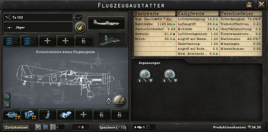 Offizieller Screenshot der Flugzeugdesigner-Oberfläche