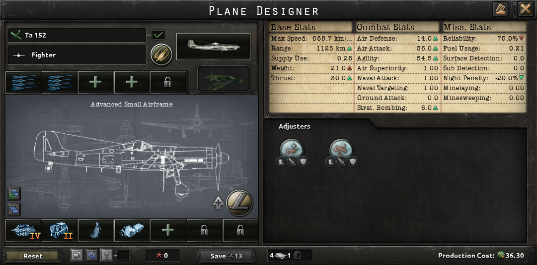 Official screenshot of the aircraft designer interface