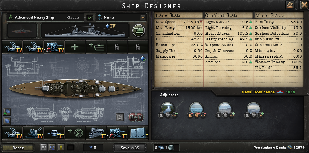 Official screenshot of the ship designer interface