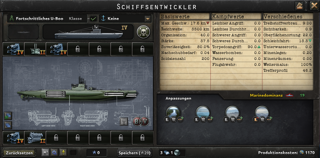 Offizieller Screenshot der U-Boot-Designer-Oberfläche